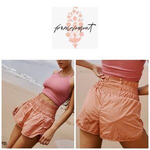 Free People Movement Women's Way Home Shorts Brushed Apricot S